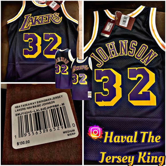 Mitchell & Ness Other - Los Angeles Lakers Magic Johnson Mitchell & Ness Purple/Black 1984/85 Jersey
